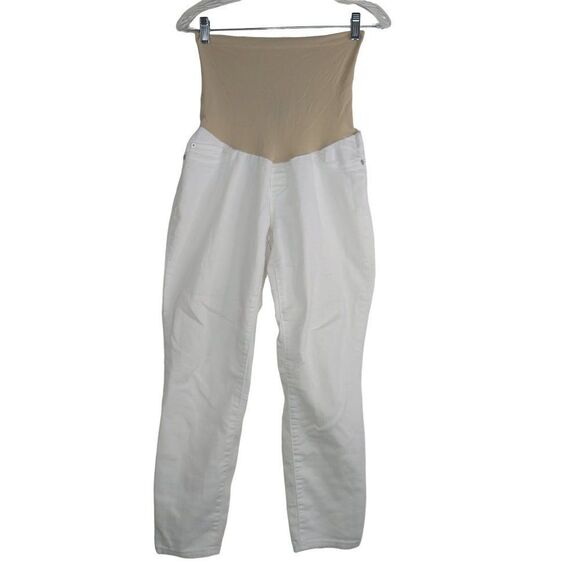 led Luxe Essentials Straight Maternity Jeans Women's Size 30 Wash Denim - Picture 1 of 10